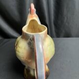 Polychrome earthenware rooster pitcher, 20th century