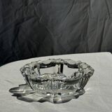Cendrier en verre à décor géométrique
