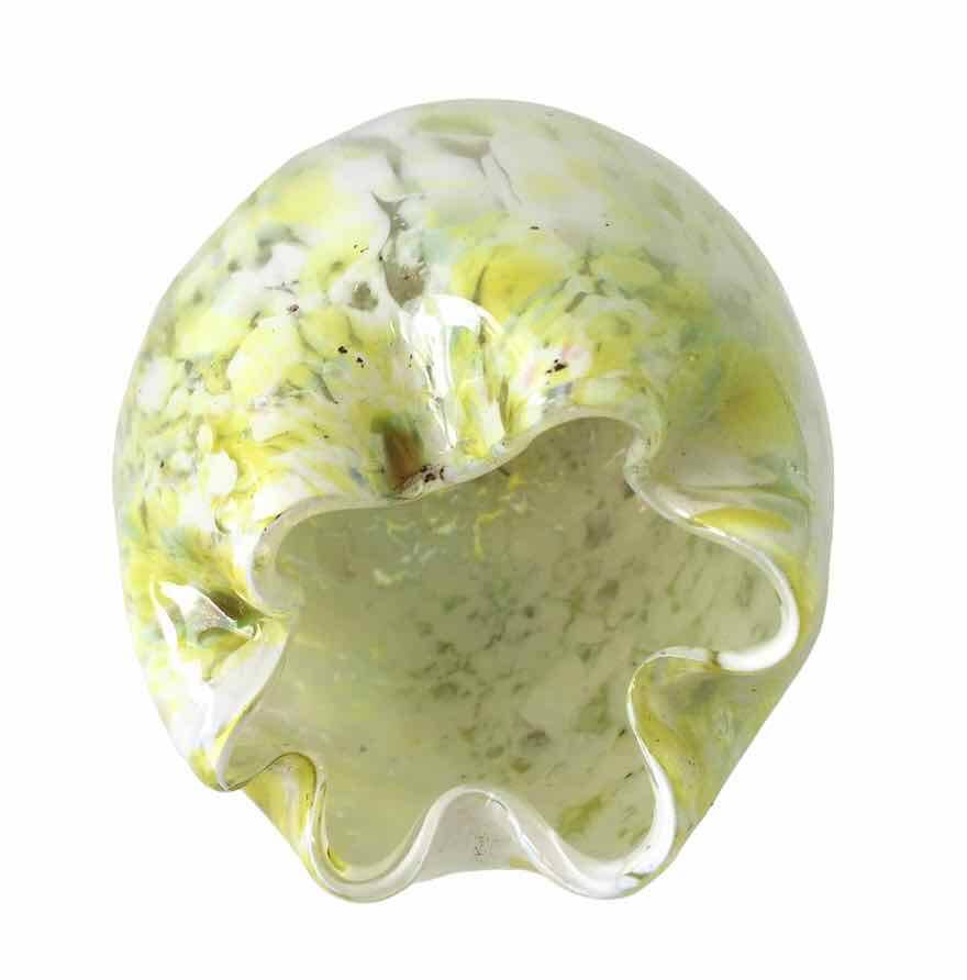 Vase Clichy 1930 verre soufflé moucheté