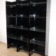 Vintage Space Age bookshelf in black and clear plexiglass – 1970
