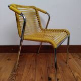 Vintage children's scoubidou armchair