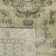 Vintage Turkish Medallion Rug Beige Green 265 x 168 cm