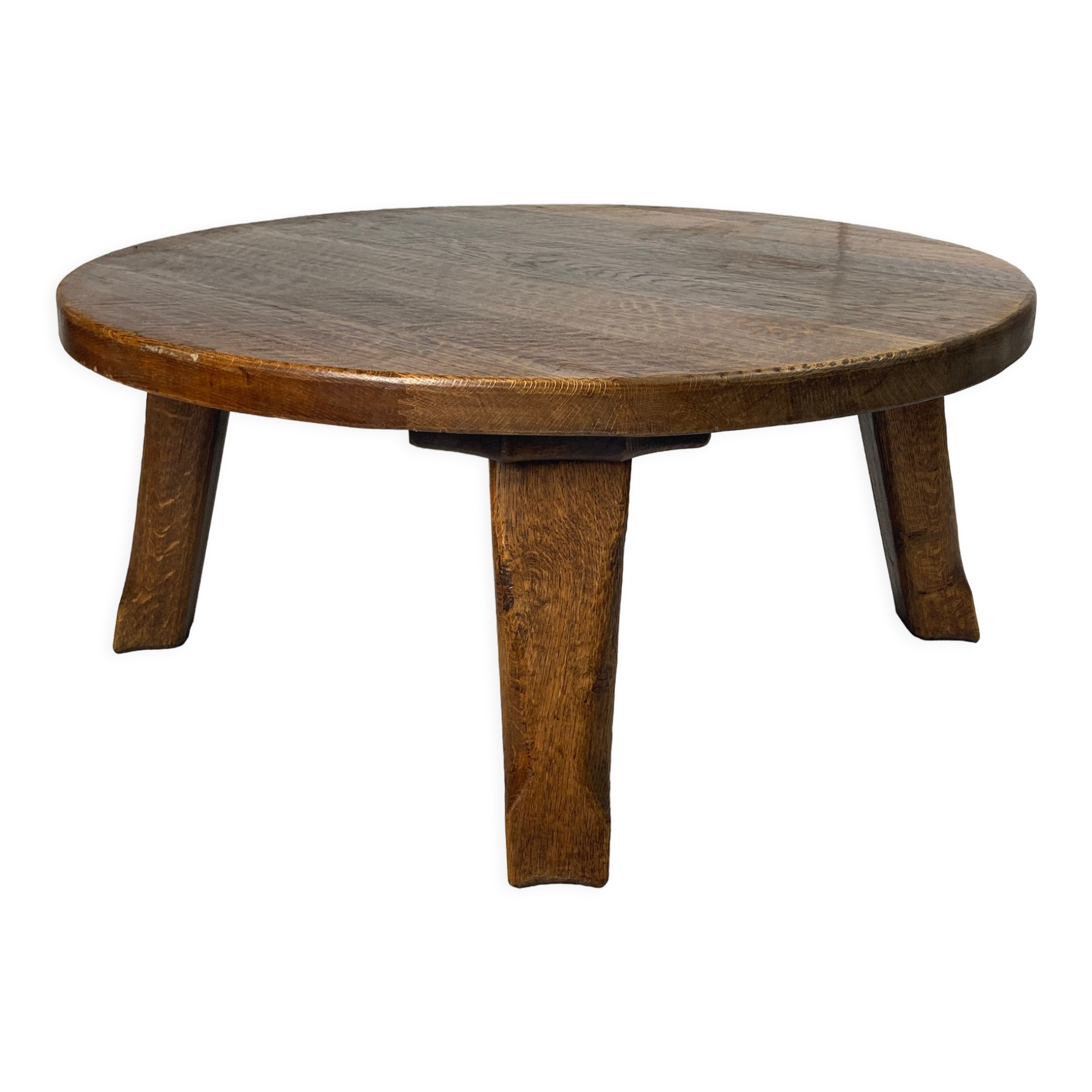 Brutalist coffee table with tapered legs, dutch 1960s