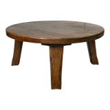 Brutalist coffee table with tapered legs, dutch 1960s