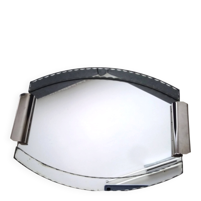 Plateau miroir ancien biseauté