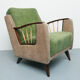 1950s chair in beige and green