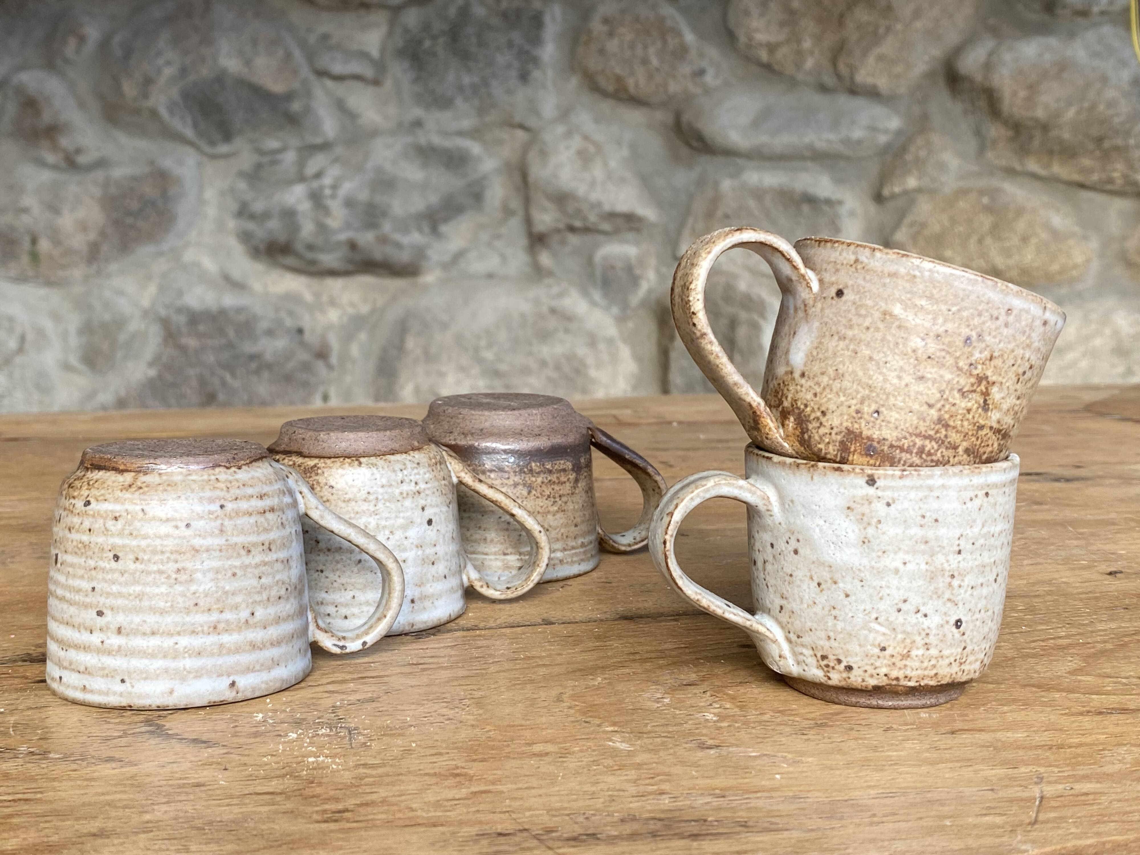 Handmade stoneware coffee set