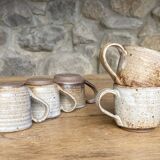 Handmade stoneware coffee set