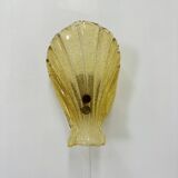 Set of 2 Sölken leuchten Murano glass shell wall lamps , 1970s