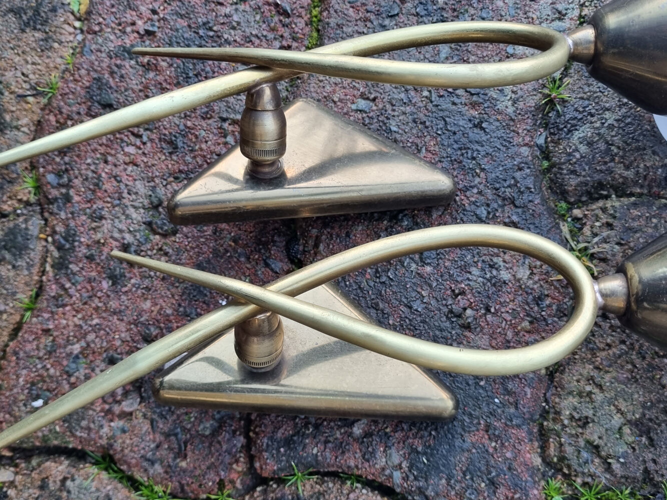 Pair of wall lamps, LUNEL edition, 1961, Paris, vintage 50s, 60s