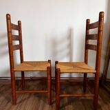 Paire de chaises bois