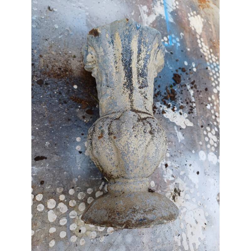 Pair of cast iron vases from 1900 from Charleville-Mézières