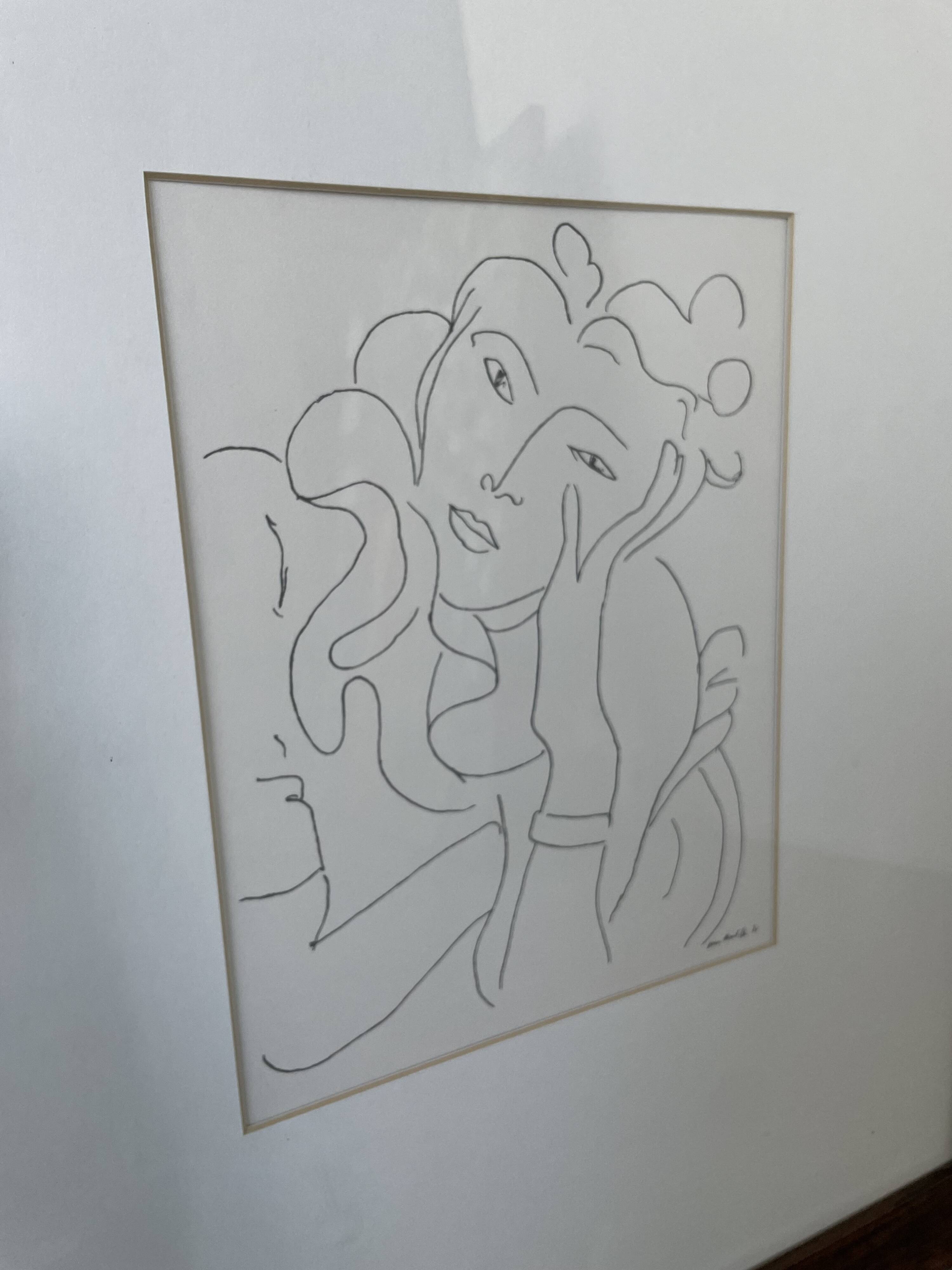 Henri Matisse vellum screenprint framed by King McGraw