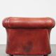 English Chesterfield club chair in light red cowhide leather