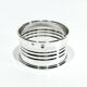 Round Silver Napkin Ring with Striped Decoration