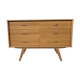 Commode 6 tiroirs vintage pieds compas 1950