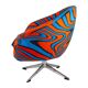 Orange and Blue 70s Psychedelic C14 Cocktail Chair