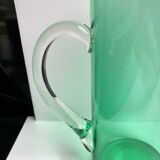 Pichet en verre vert années 70