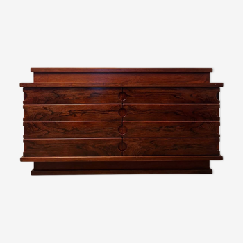 Old chest of drawers in rosewood Italian design from the 60s vintage