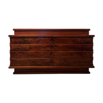 Old chest of drawers in rosewood Italian design from the 60s vintage