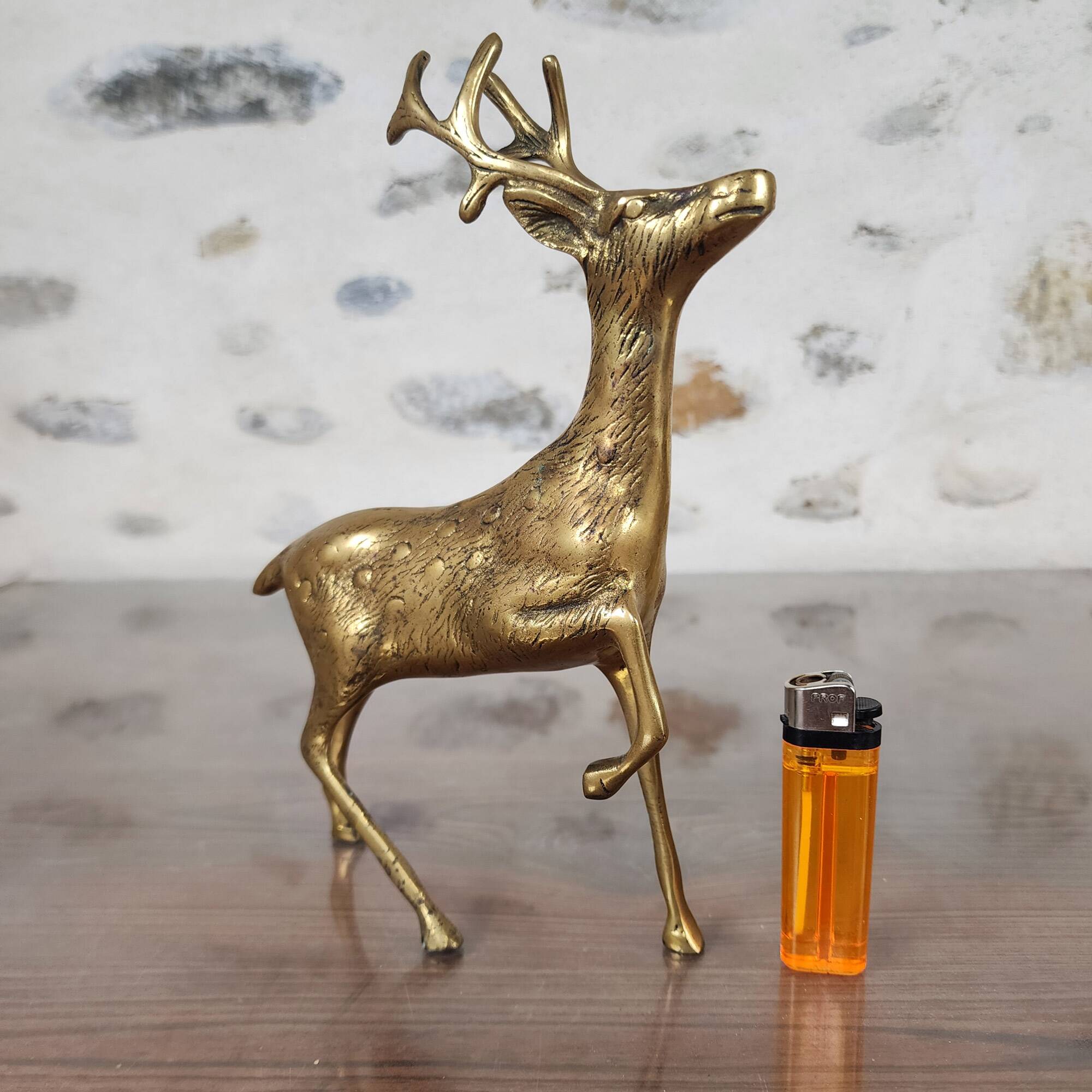 Brass deer figurine