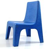 Blue children's chairs seventies design