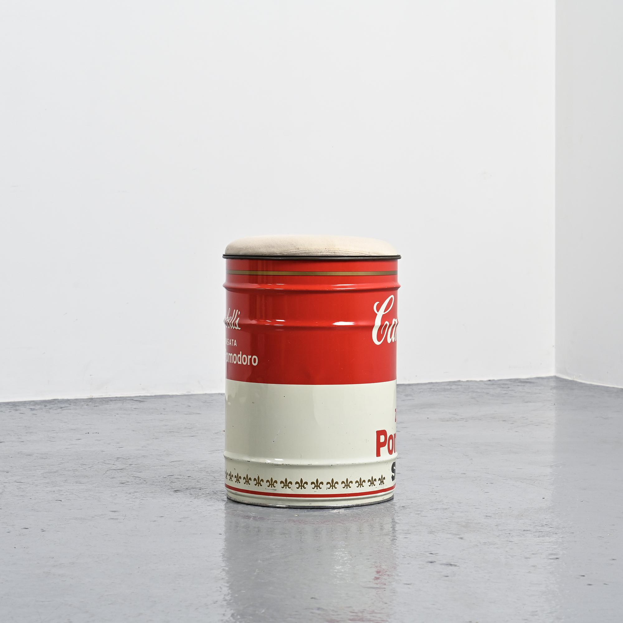 Tabouret « Campbell's Soup Can » par Dino Gavina, Ultramobile Simon, 1971