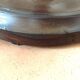 Wooden floor lamp turned in the spirit of Charles Dudouyt / art deco style
