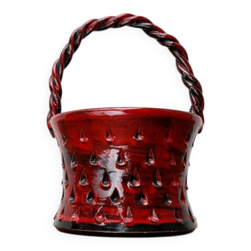 Vase italien en céramique Fraises par Fratelli Fantullacci pour Bitossi, années 1960