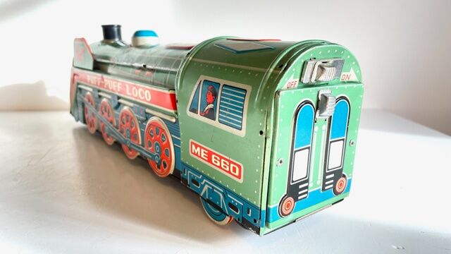 Metal toy vintage locomotive