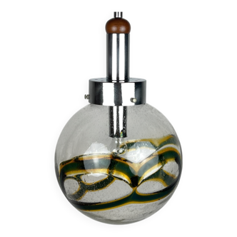 Large vintage swirling Murano glass pendant light, 1970s