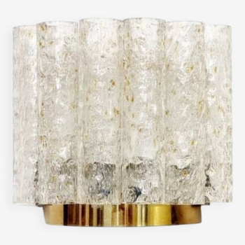 Mid Century Ice Glass Wall Light/Sconce from Doria Leuchten, Germany, 1960s