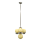 Art Deco Chrome and Opaline Glass Chandelier, 1930s