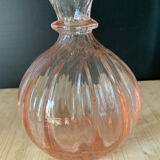 Pink glass decanter