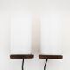 Uno & Östen Kristiansson 2 teak wall lights for Luxus Sweden 1960