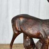 Terracotta sculpture of a young stag, Salvetti, 20th century