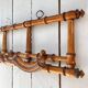 Bamboo-style wood coat rack