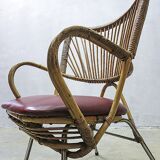 Armchair in rattan Rohe