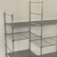 Modular chrome metal shelf