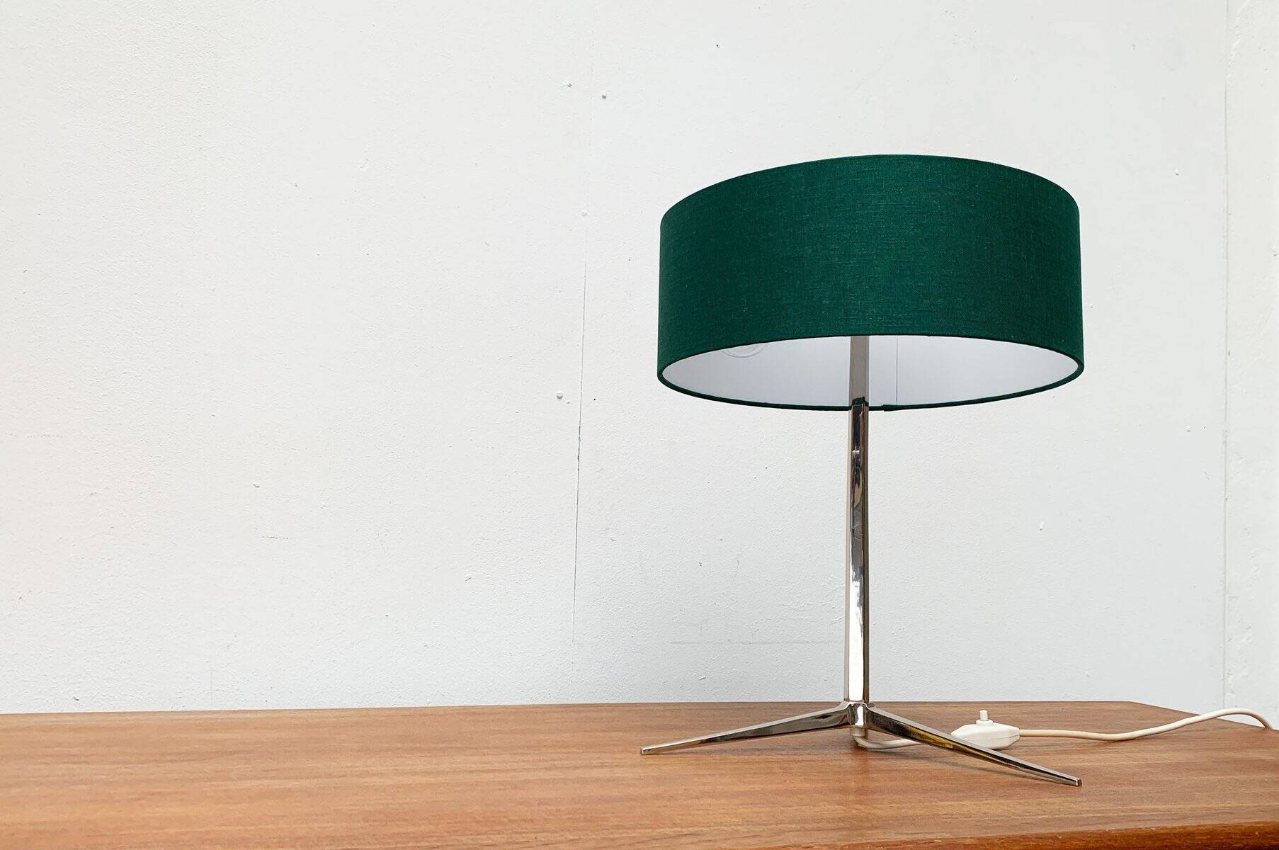 Mid-century minimalist tripod table lamp by Kaiser Leuchten, 1960s.