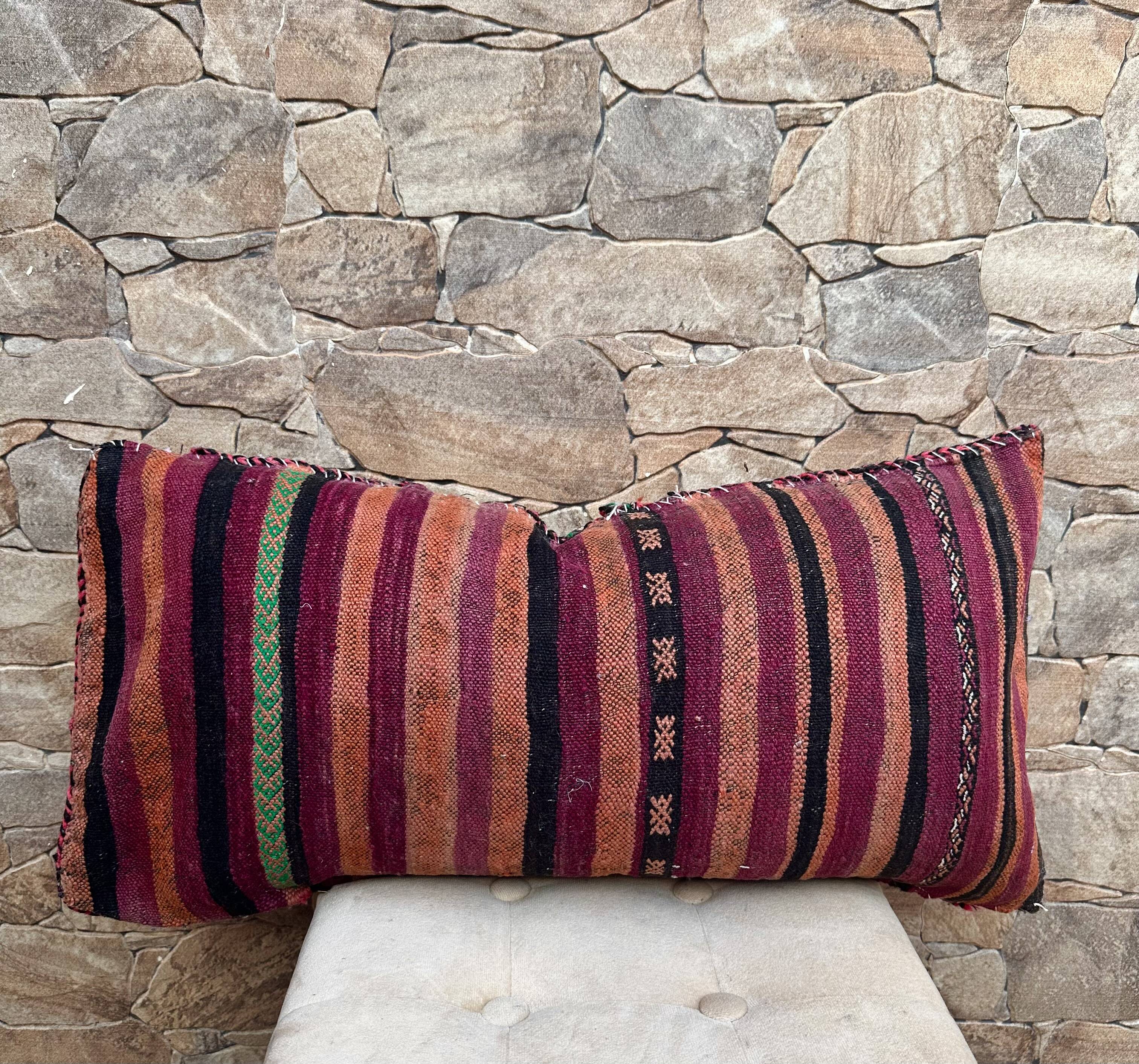 Berber Cushion, Vintage Moroccan Rug Cushion Cover, cushion