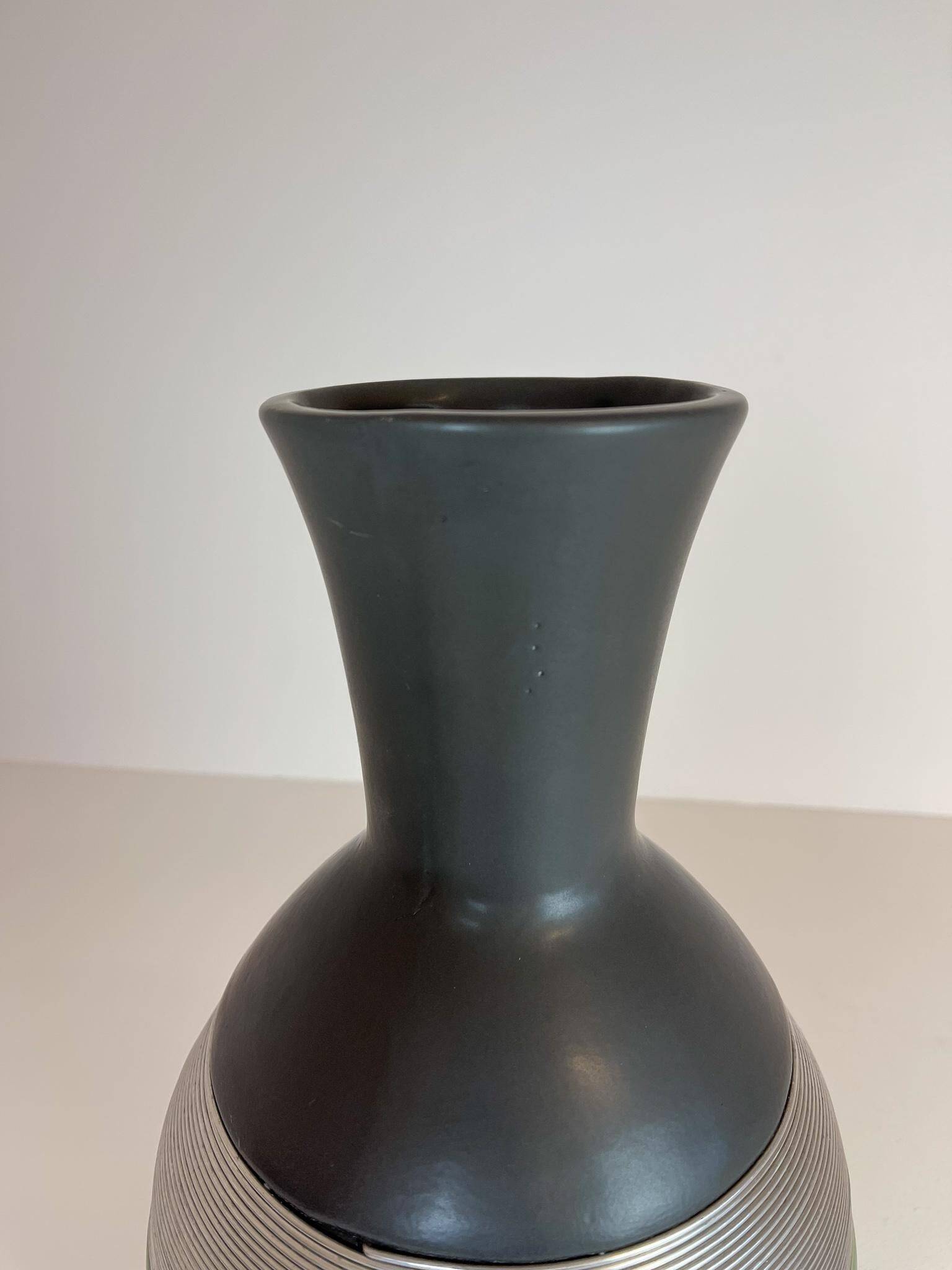 Large Art Deco style pedestal vase, Sweden, 1970s