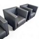 4 x Black Leather Poltrona Frau Moji Armchairs / sofa by Shigeru Uchida