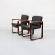 Fauteuil en frêne et cuir par Burkhard Voghterr pour Rosenthal, années 1970