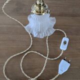 Baladeuse vintage – Tulipe en verre et fil doré, charme rétro
