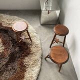 Trio of old tripod stools