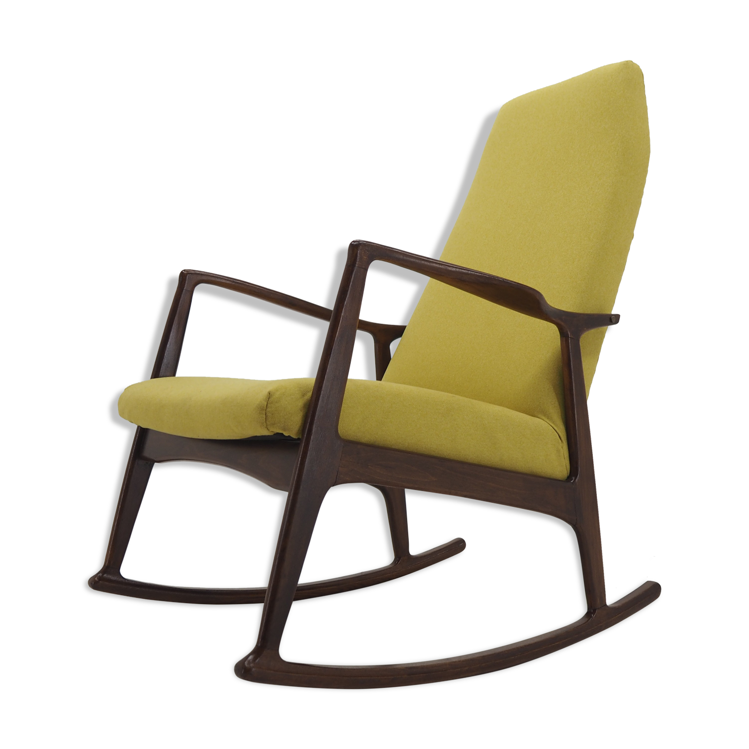 1960s Stylish Beech Rocking Chair,Czechoslovakia