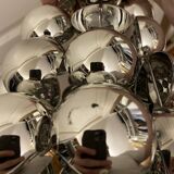 Kinetic lamp with half swivel spheres of the 70s