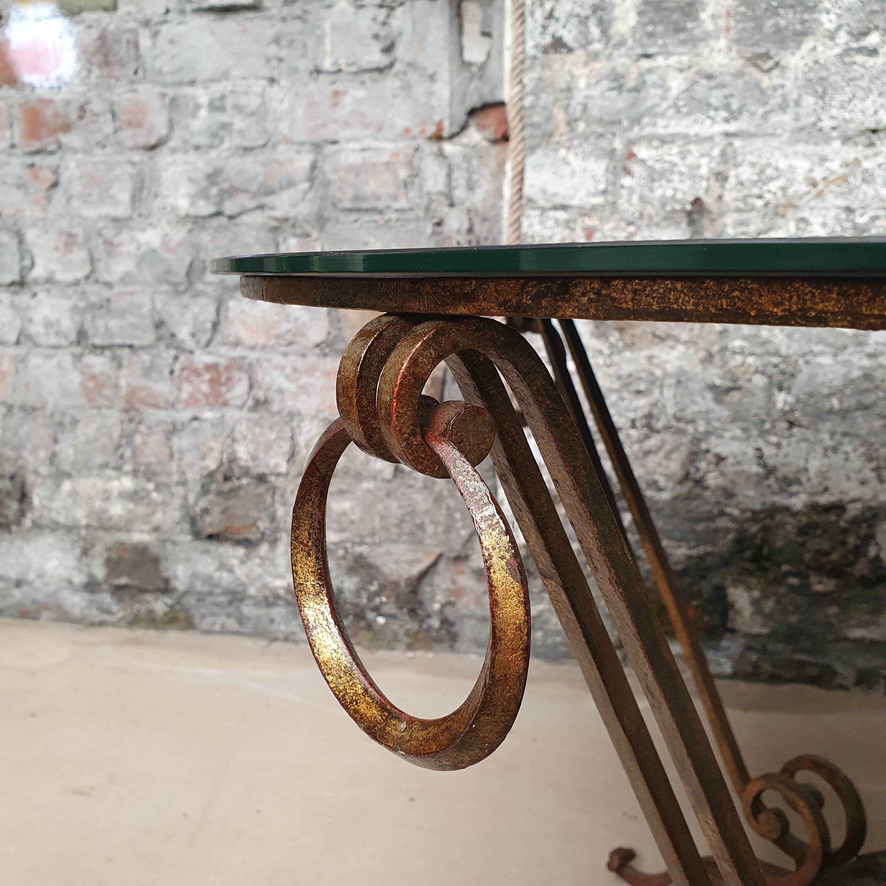 Golden coffee table circa 1940