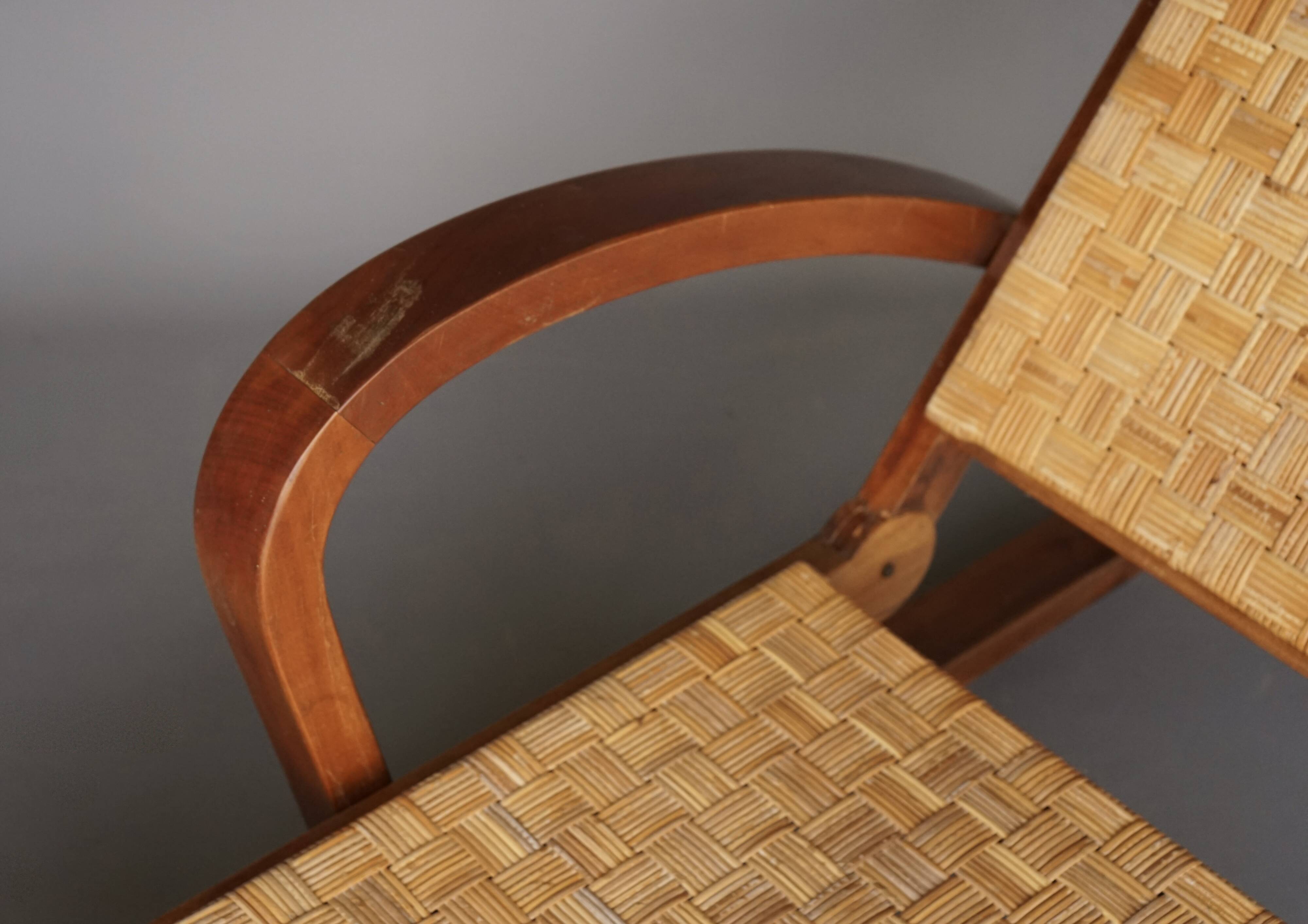 Vintage Lounge Chair and Ottoman by Francis Jourdain, 1920s